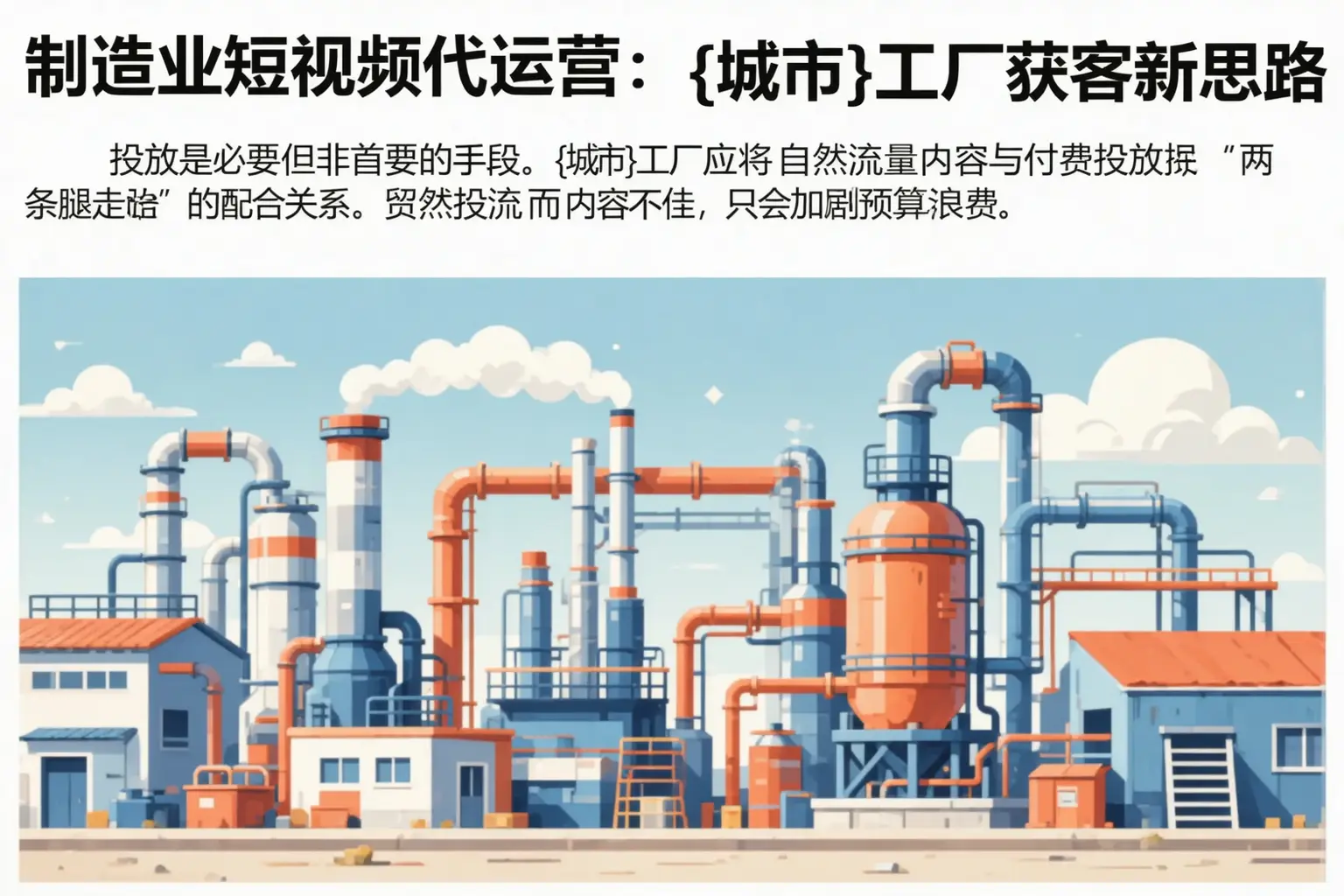 制造业短视频代运营:资中工厂获客新思路